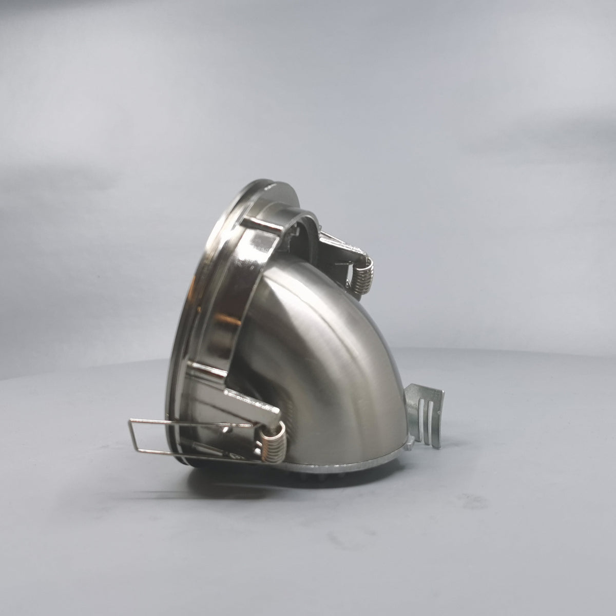 Downlight 12V GU4 max 50W Børstet 90° kipbar + 360° rotering (360° frame 8)