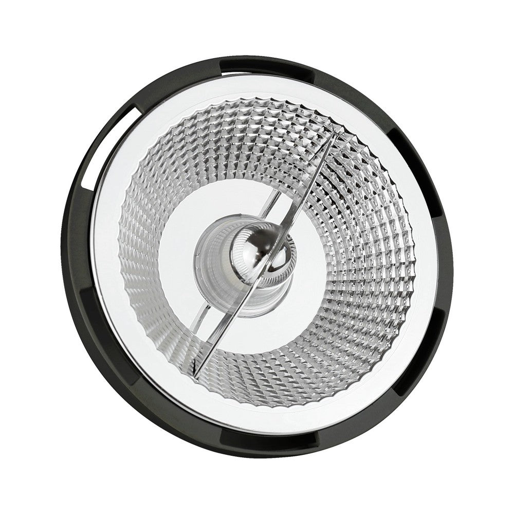LED AR111 GU10 230V 10W 20° Varm Hvid sort Spectrum Spotlight - Effekt: 10W, Input: 230V, 800lm