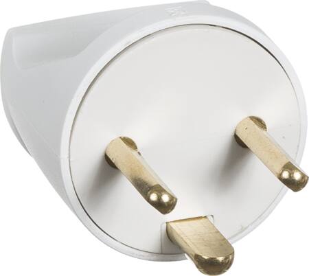 Stikprop EDB m/jord rund hvid