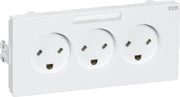 LK Clic line  stikkontakt trippel EDB  m. j hvid