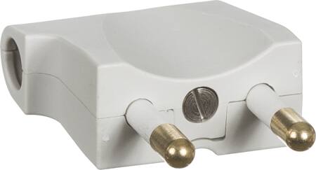 Stikprop Flad uden Jord Vinkel V1 Lysegrå