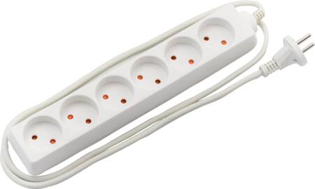 STIKDÅSE 6R U. JORD 1,5 M HVID