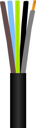 GUMMIKABEL 5G16 H07RN-F, TROMLE 500 MTR