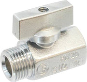MINI KUGLEVENTIL 1/2" RØDGODS MUF/NIP
