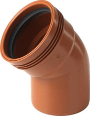 PVC KLOAK BØJNING Ø160MM 45 GRADER