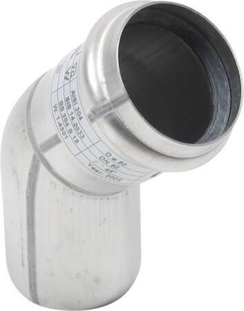 BØJNING 45 GRADER Ø50MM AISI304