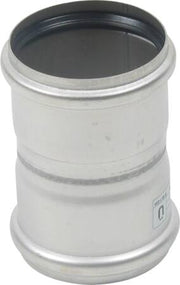 DOBBELT STIKMUFFE Ø75MM AISI304
