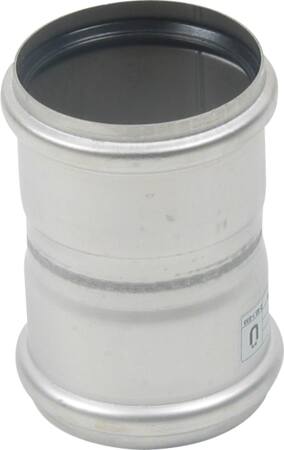 DOBBELT STIKMUFFE Ø75MM AISI304