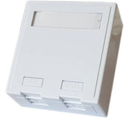 OFFICE BOKS 2 PORT HVID