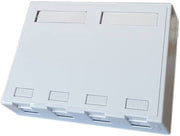OFFICE BOKS 4 PORT HVID