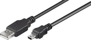 USB KABEL, USB-A TIL MINI USB B, 1,8M