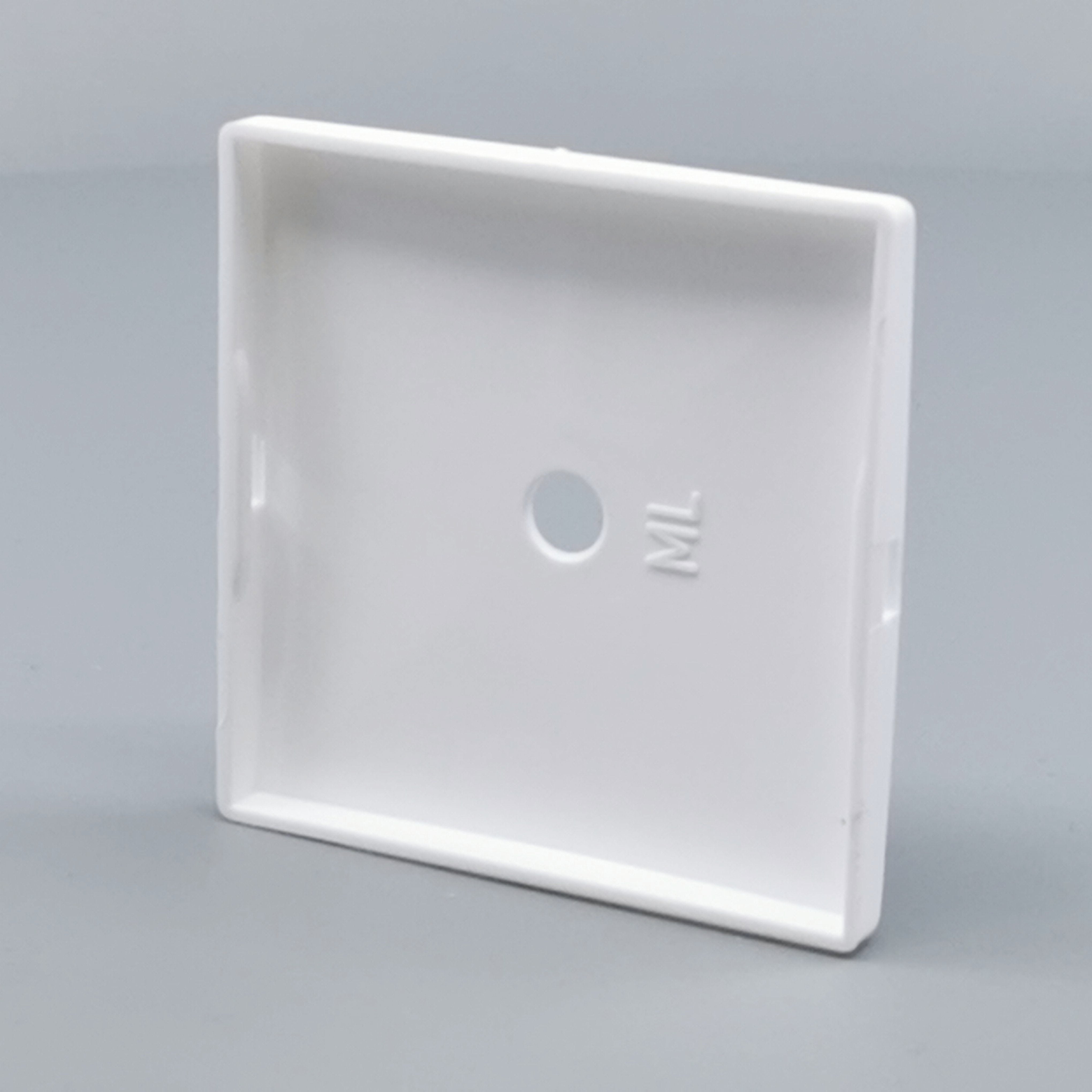 Dæksel for lampeudtag 60x60mm. hvid