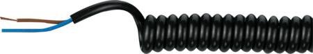 SPIRALKABEL PUR/PVC 5G1,5 SORT 500/2500