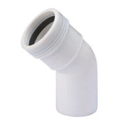 WAVIN PP BØJN 45GR 50MM M/1MF HVID