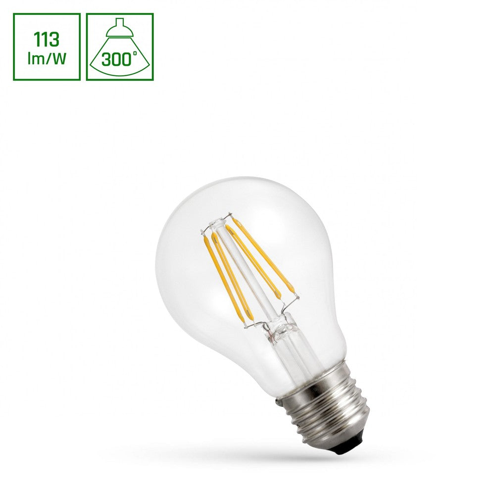 LED Pære A60 E27 230V 4W Varm Hvid KLART Spectrum, 450lm, RA80