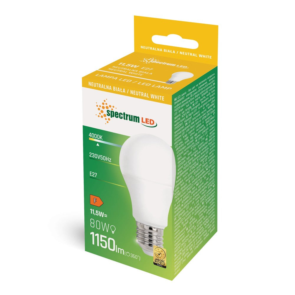 LED A60 Pære E27 230V 11,5W Spectrum - 1150lm RA80