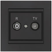 ANTENNEUDTAG FOR TV/RADIO OPTIMA, 75 OHM, MUSTA