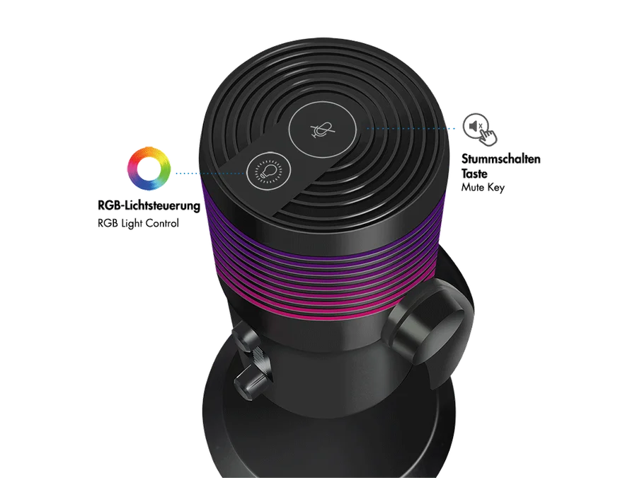 Støjreducerende mikrofon, cardioid - 192kHz/24bit, RGB