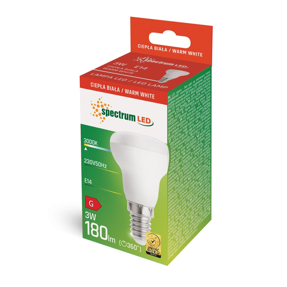 3W LED spotpære - R39, E14 - 230V, 260lm, RA80