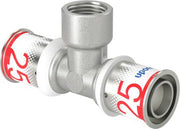 PRES TEE REDUCERET M/MUFFE 25X1/2"