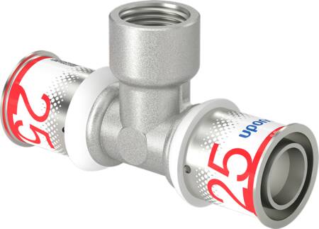 PRES TEE REDUCERET M/MUFFE 25X1/2"