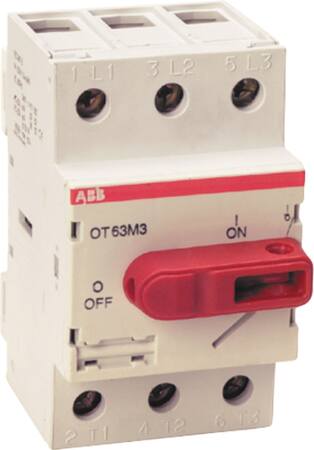 ABB lastafbryder 3P 25A til DIN-skinne