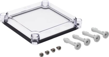 DÆKSEL 190X190X30MM TRANSPARENT