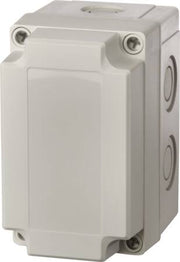 Fibox med gråt låg - 130x80x100 - 4 skruehuller