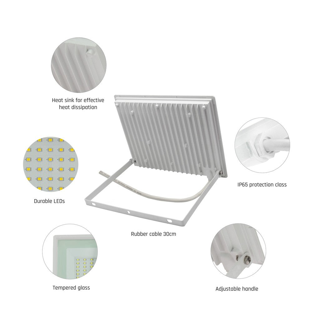 NOCTIS LUX 3 PROJEKTØR 50W 230V IP65 180x140x27mm HVID
Effekt: 50W, Input: 230V, 4700lm, RA70, IP65