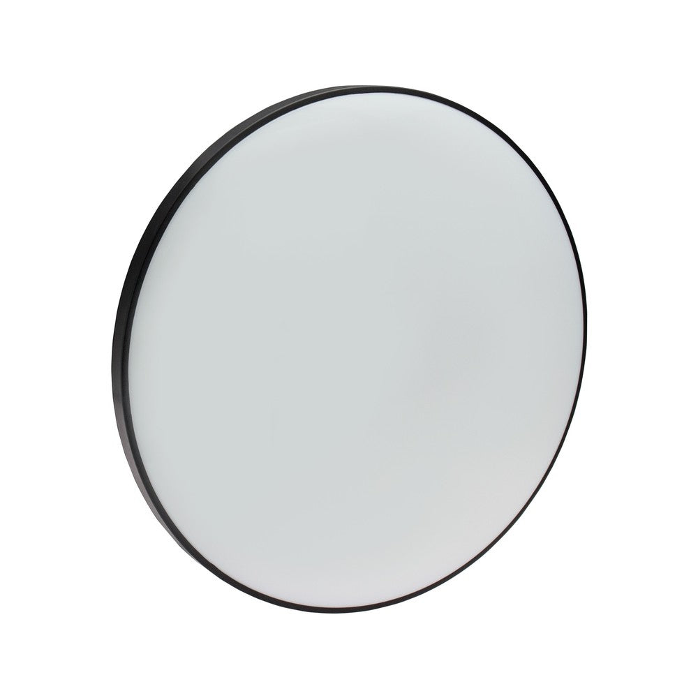 Spectrum 32W LED loftslampe - hvid kant, inkl. sort ring, Ø38cm, 5,2cm højde, 3380lm, RA80, IP54