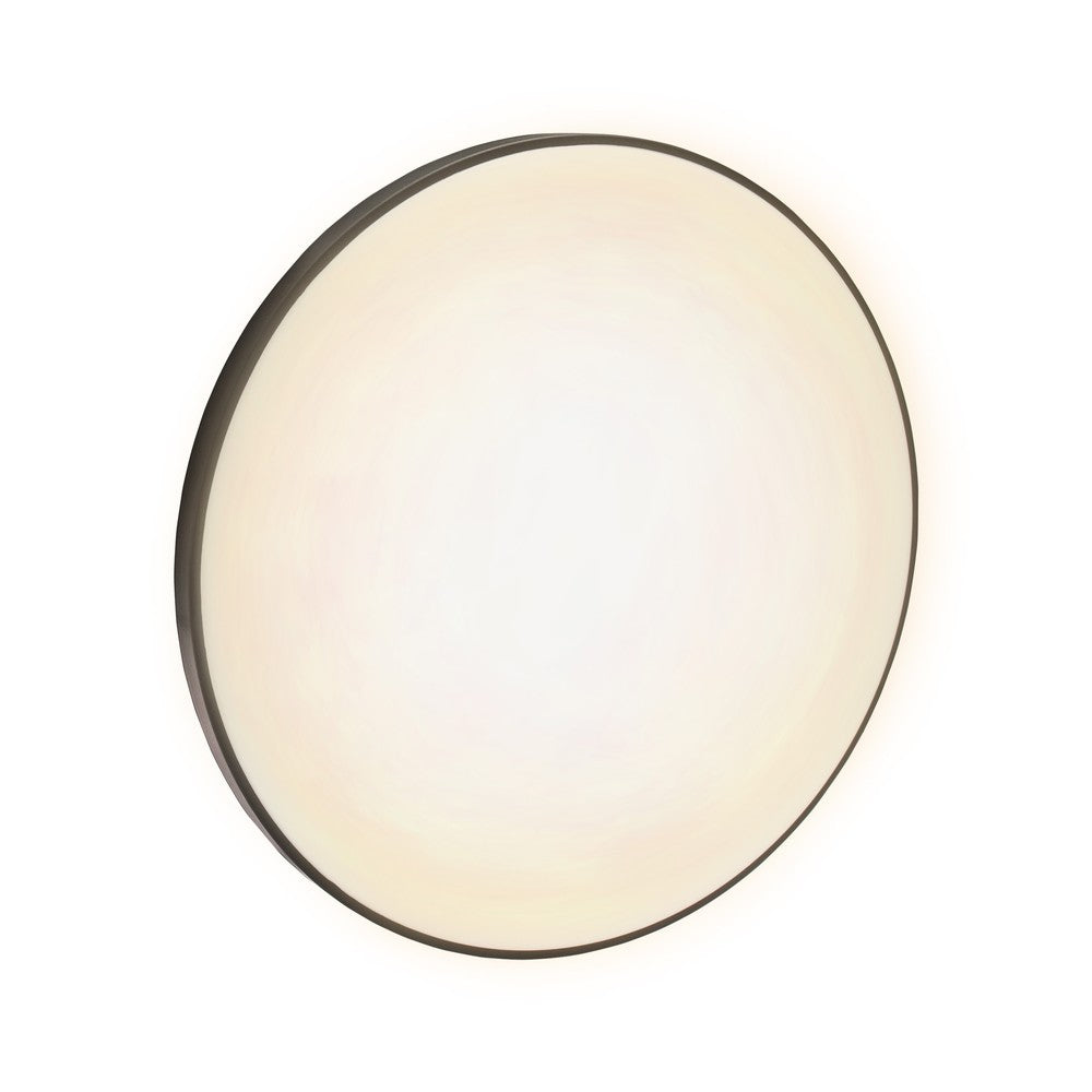 Spectrum 32W LED loftslampe - hvid kant, inkl. sort ring, Ø38cm, 5,2cm højde, 3380lm, RA80, IP54