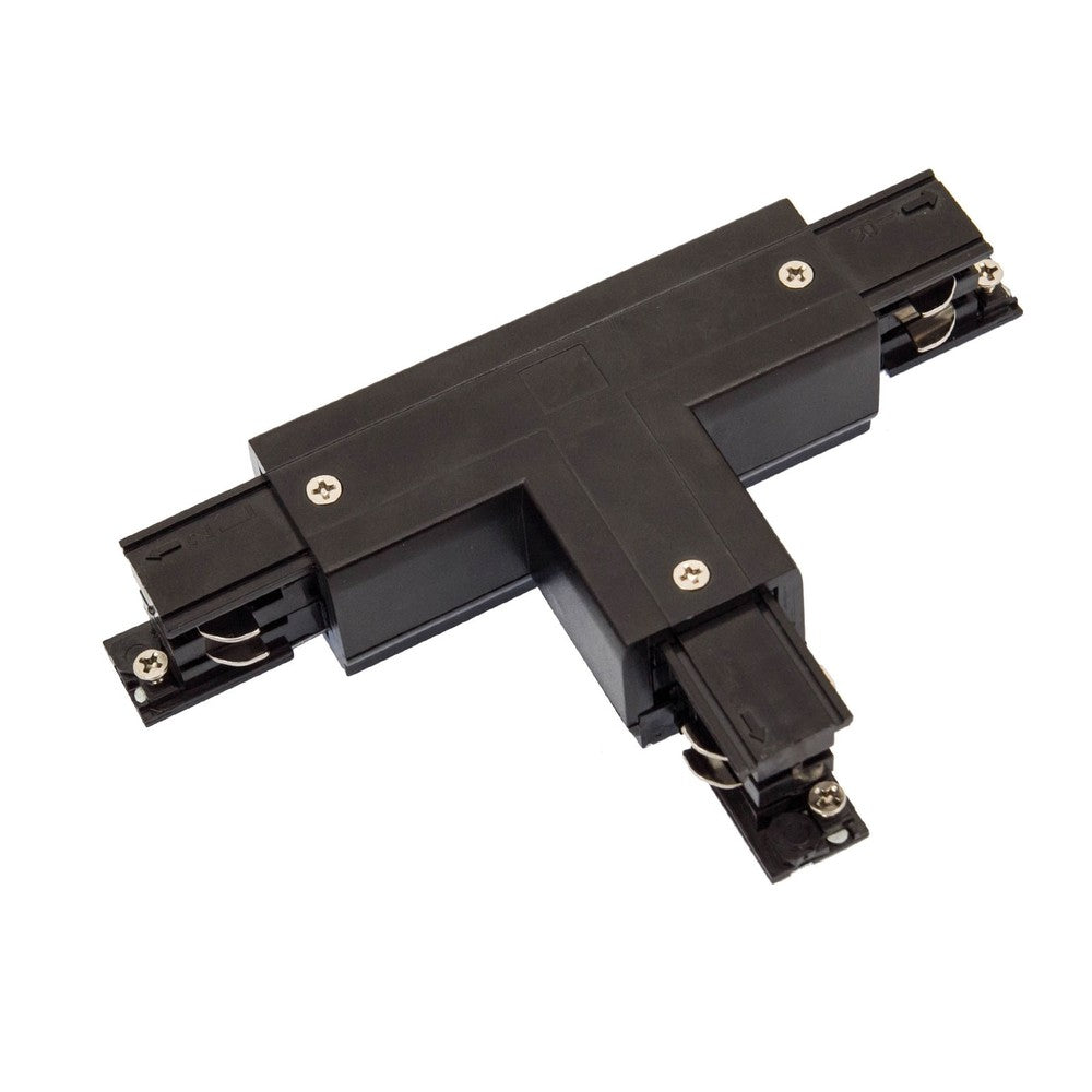 SPS 2-stik T højre, sort Spectrum - Sort 2-stiks T-adapter med højreorienteret stik til brug med 230V strøm. Med RA80 teknologi for forbedret farvegengivelse.