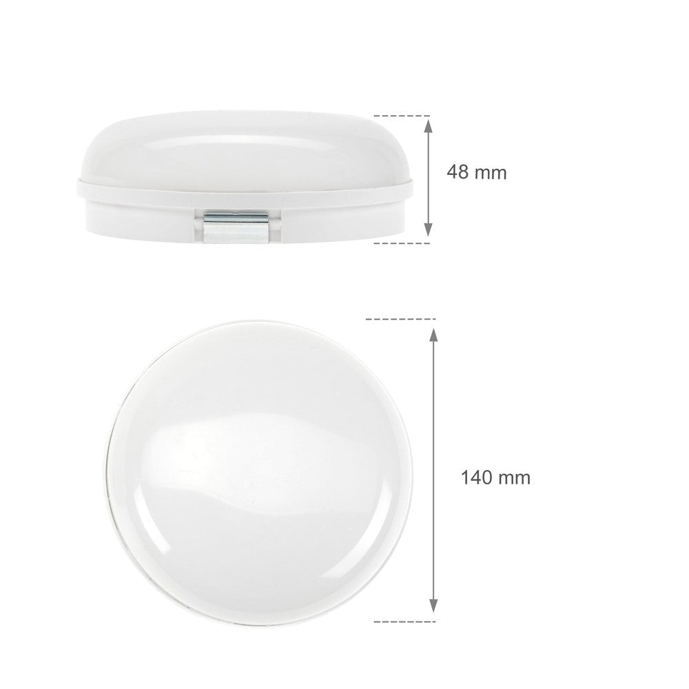 Spectrum 8W LED væglampe - Rund, hvid, IP54, inkl. lyskilde - 230V, 850lm, RA80