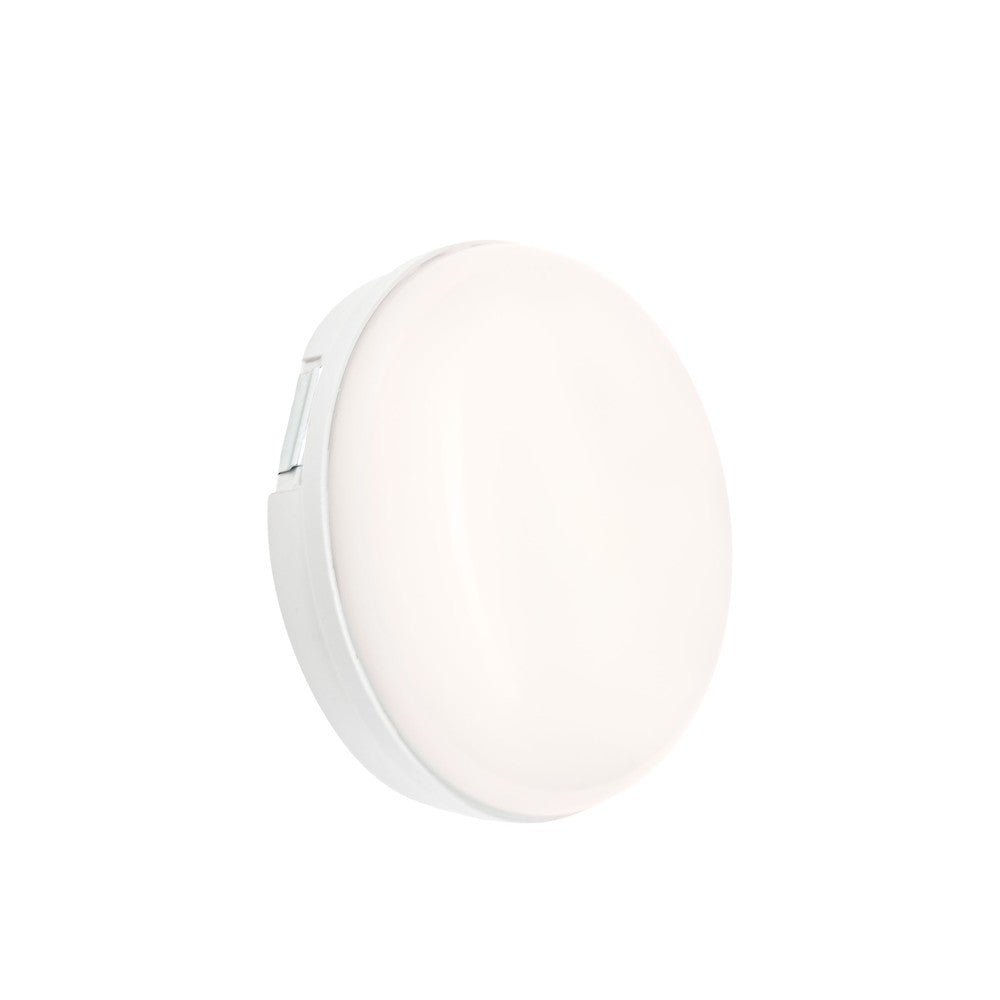 Spectrum 8W LED væglampe - Rund, hvid, IP54, inkl. lyskilde - 230V, 850lm, RA80