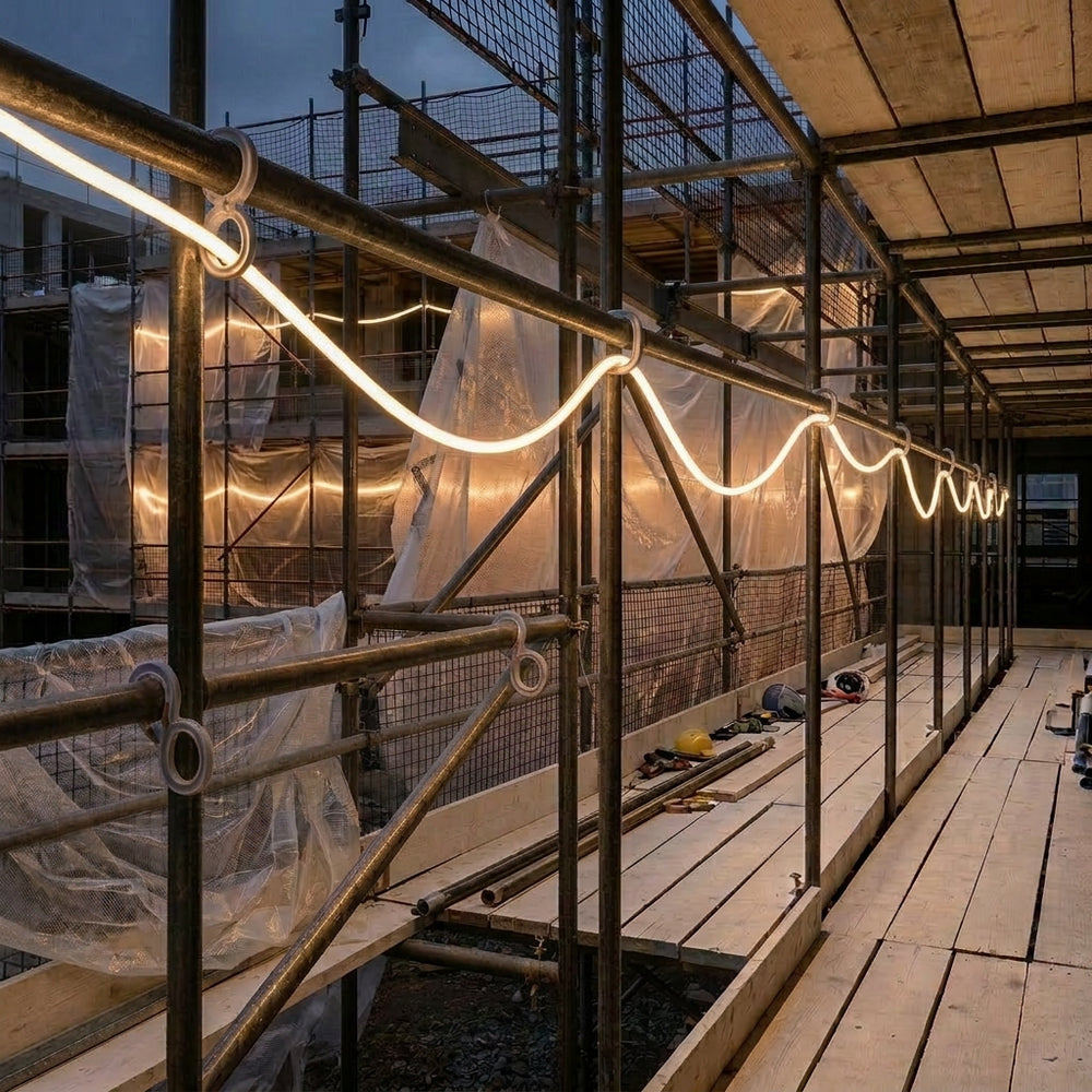 Arbejdslys 50m strip på tromle - 230V, IP67, 120 LED/m, 9W/m, 1320 lm/m, RA80
