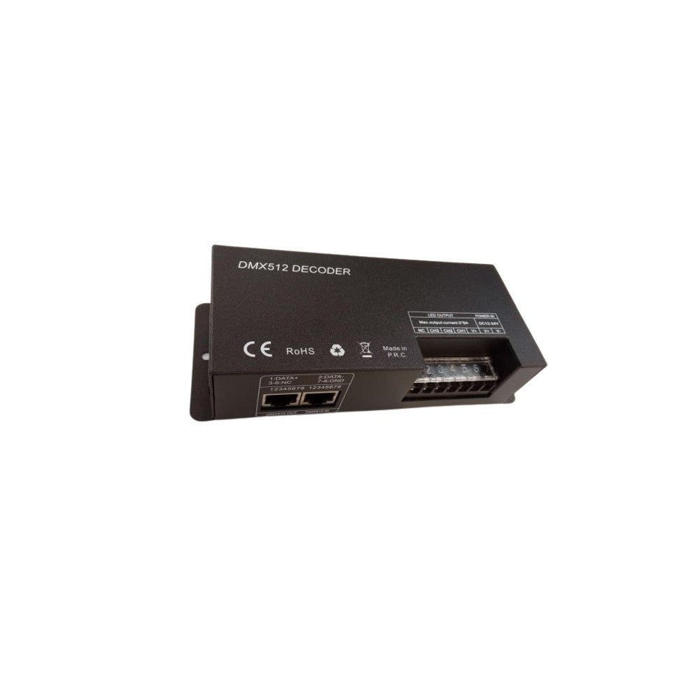 DMX 512 RGB+W controller - 12V/24V (384W/768W) med 12V-24V indgang