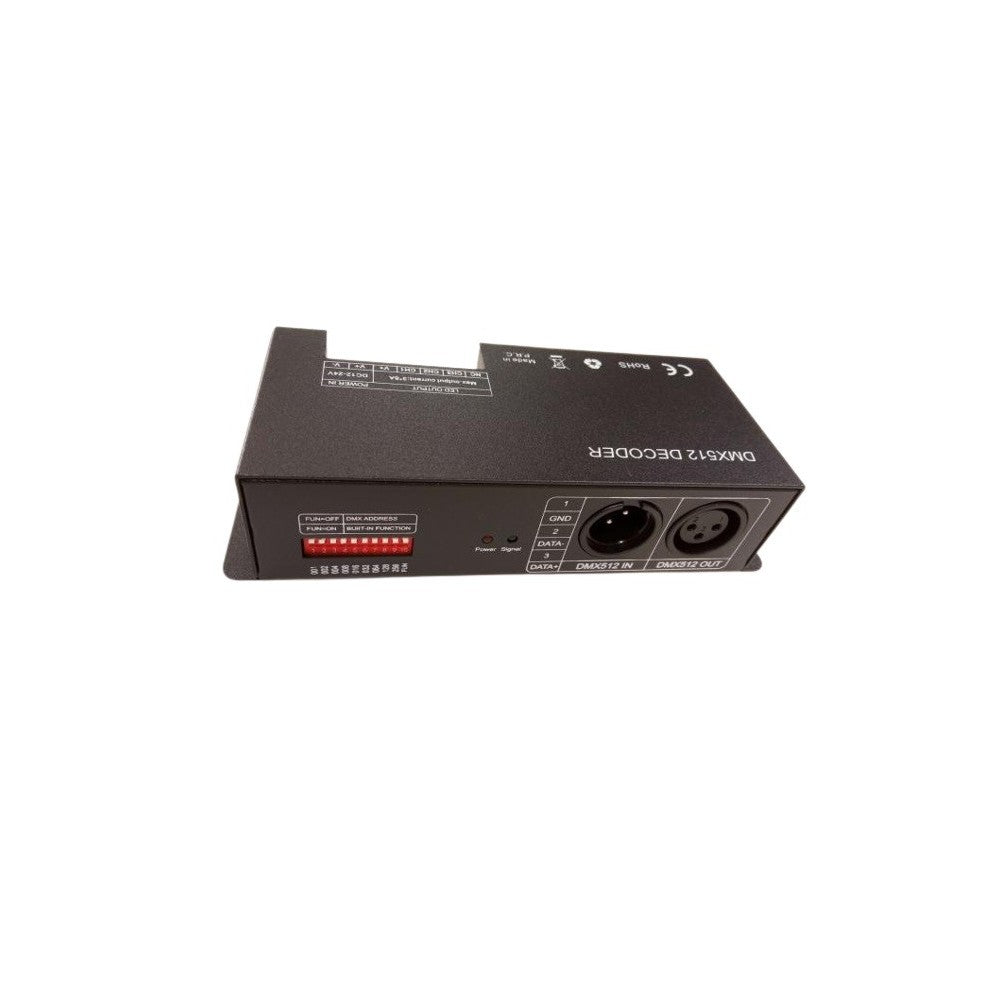 DMX 512 RGB+W controller - 12V/24V (384W/768W) med 12V-24V indgang