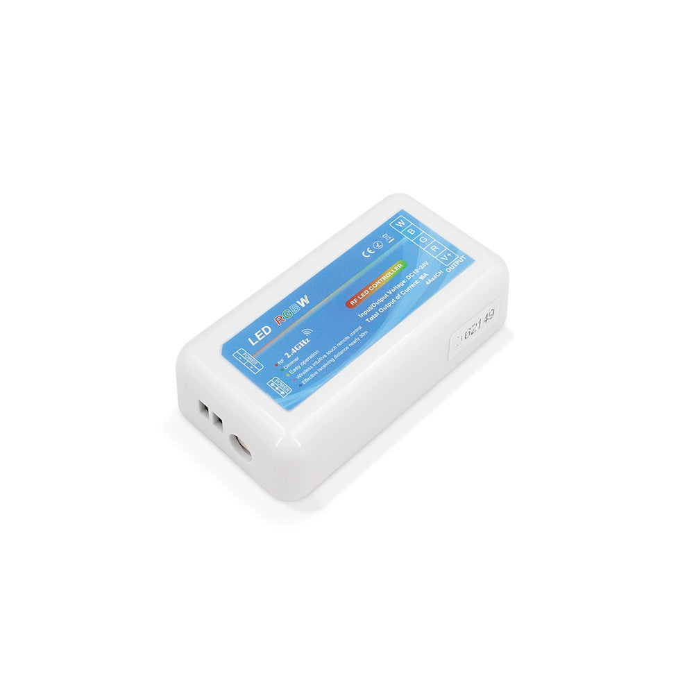 RGB+W controller med fjernbetjening - RF trådløs, 12V/24V, op til 384W