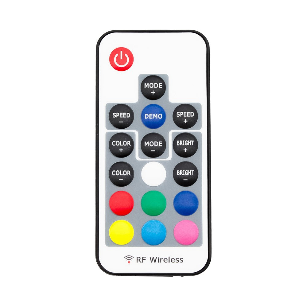 Mini RGB controller inkl. fjernbetjening - 12V (72W), 24V (144W)