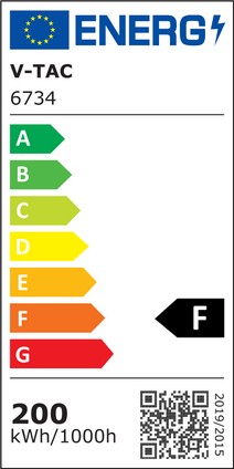 V-Tac 200W LED Projektør - Arbejdslampe til udendørs brug, 17600lm, RA70, IP65