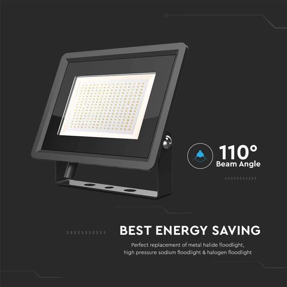 V-Tac 200W LED Projektør - Arbejdslampe til udendørs brug, 17600lm, RA70, IP65