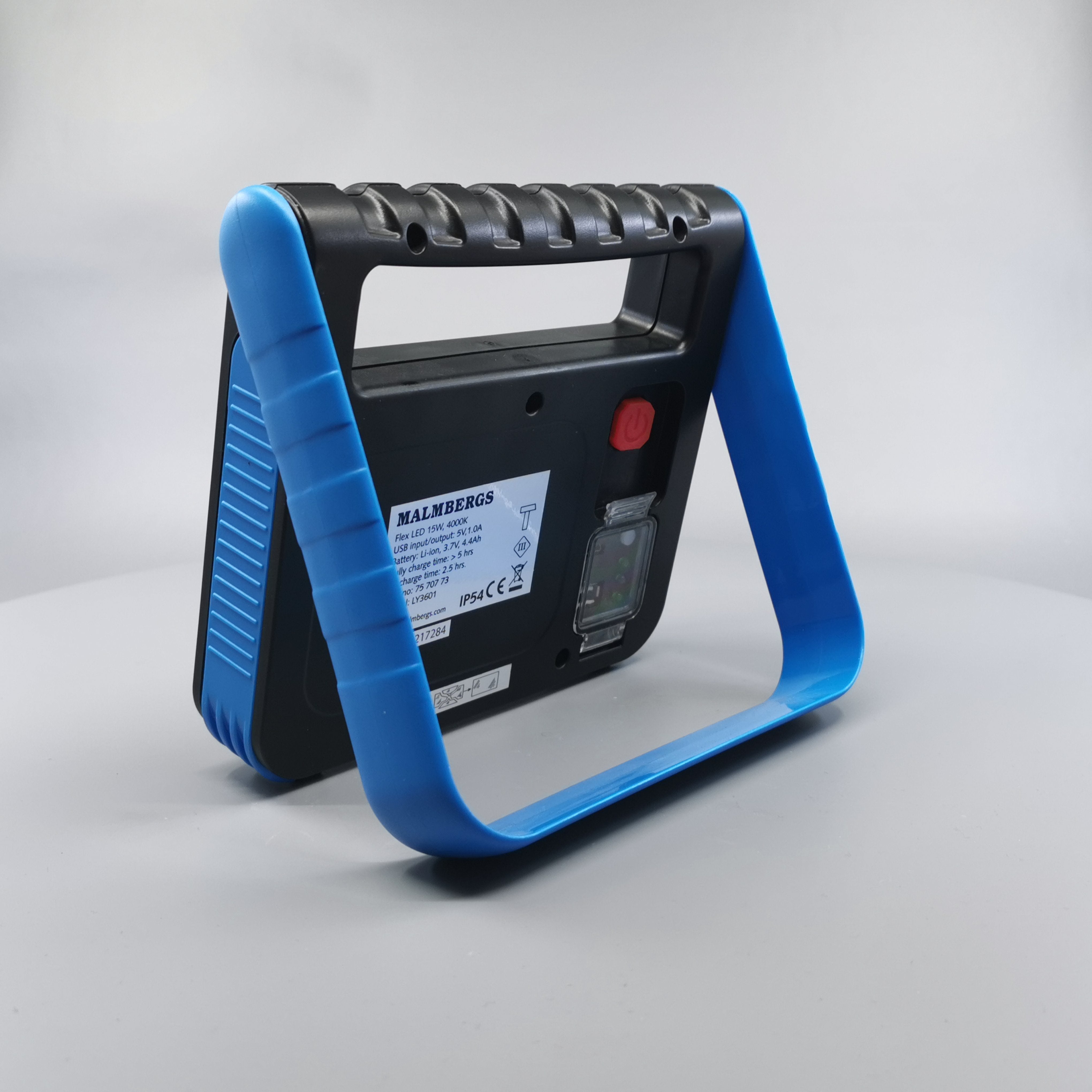 15W LED batteri arbejdslampe m. USB, 4000K