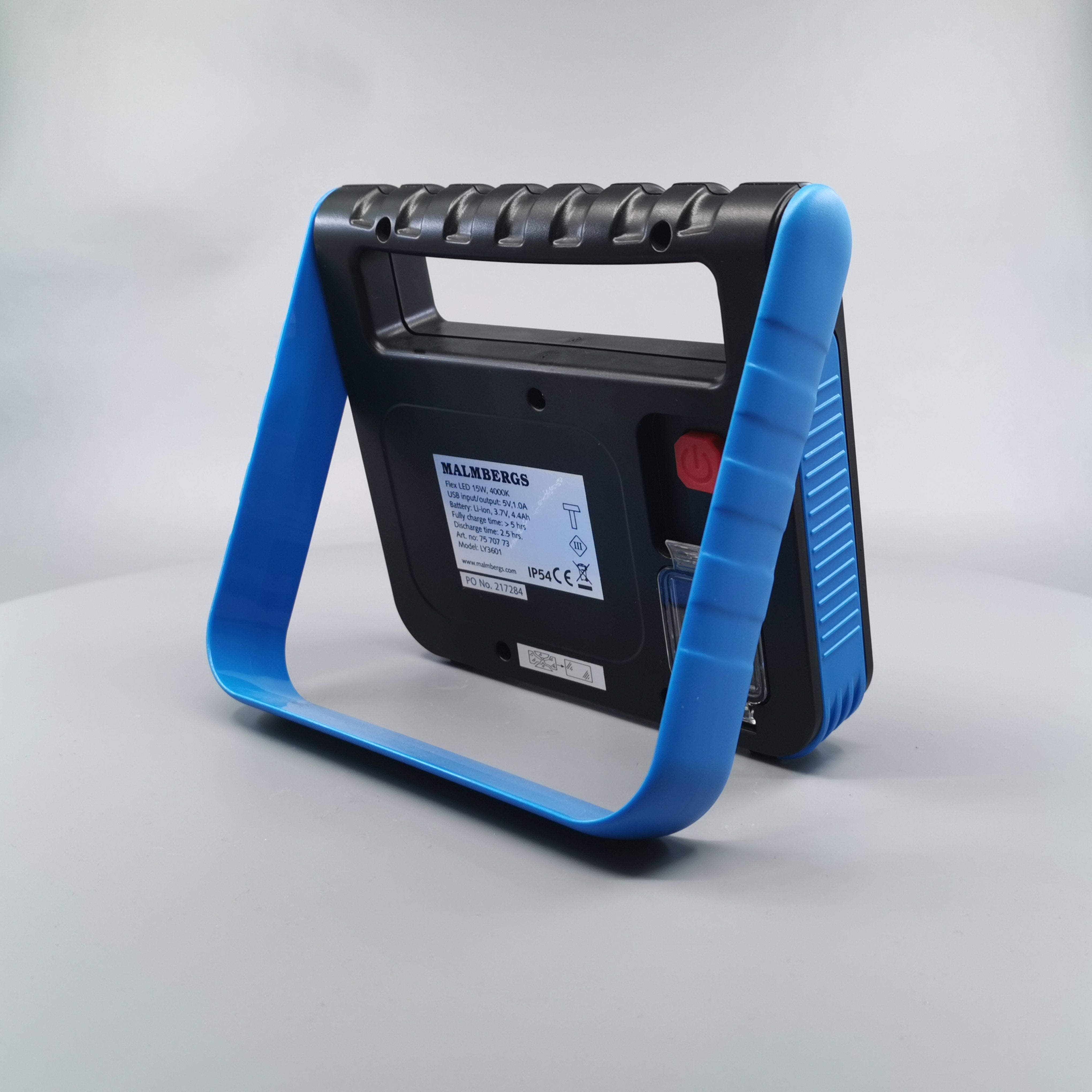 15W LED batteri arbejdslampe m. USB, 4000K