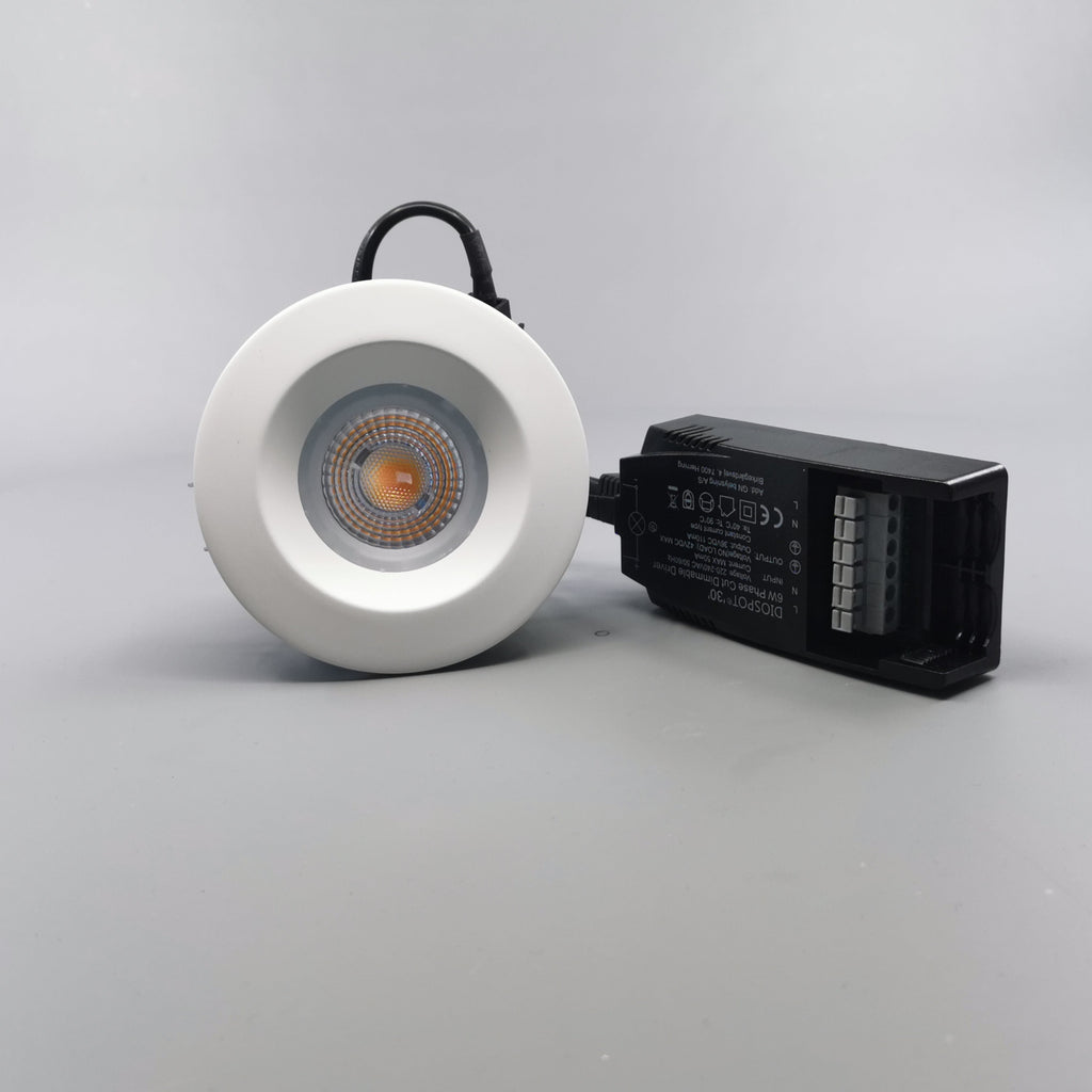 Diospot 30 One 6W 3000K 38° dæmpbar 32mm - hvid