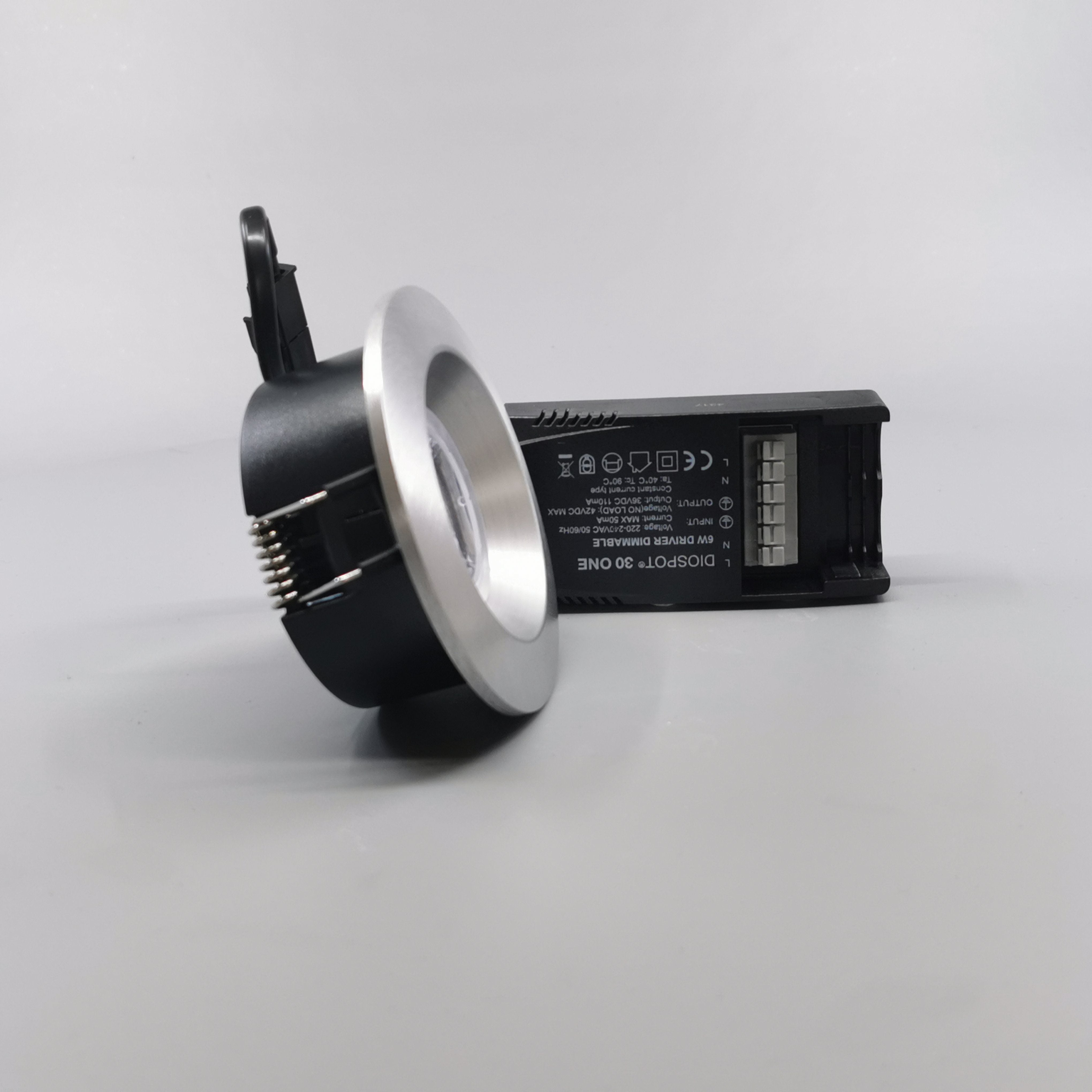 Diospot 30 One 6W 2700K 38° dæmpbar 32mm - børstet