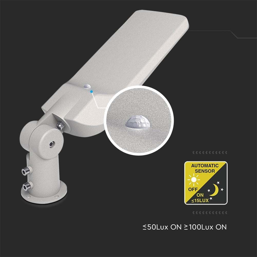 V-Tac 50W LED Gadelampe med skumringssensor og Samsung LED chip