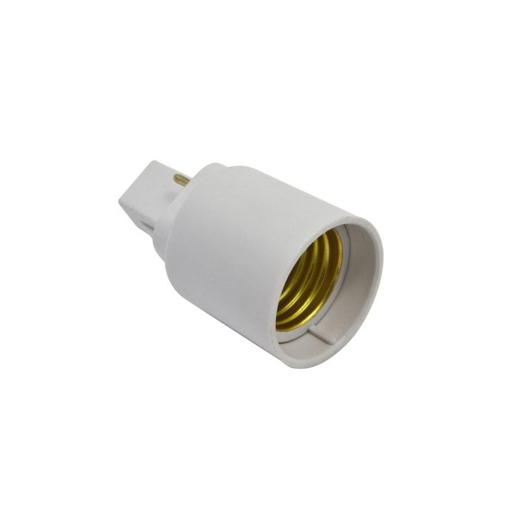 G24D til E27 adapter - 230V stikadapter til omformer fra G24D til E27 sokkel