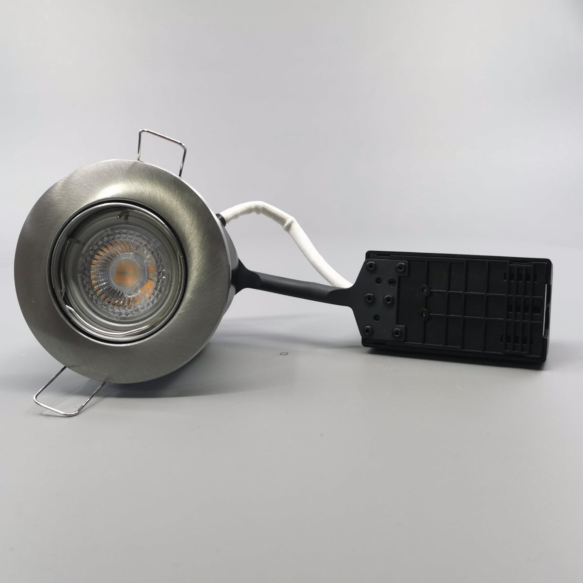 LED spot 5W dæmpbar flimmerfri 2700K 430Lm - Rund, børstet (360° frame 2)