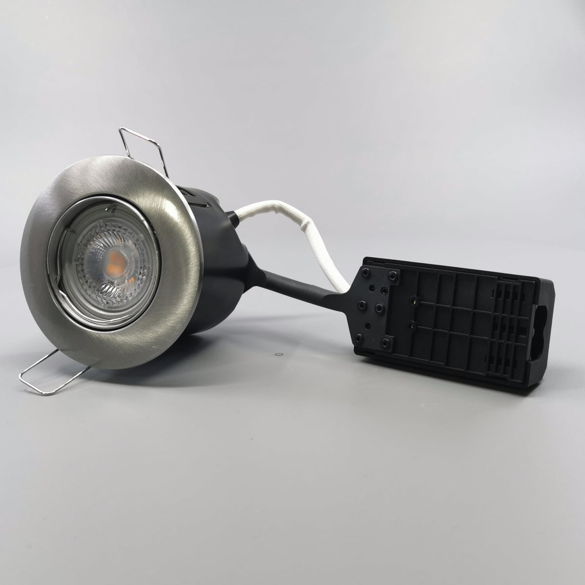 LED spot 5W dæmpbar flimmerfri 2700K 430Lm - Rund, børstet (360° frame 3)