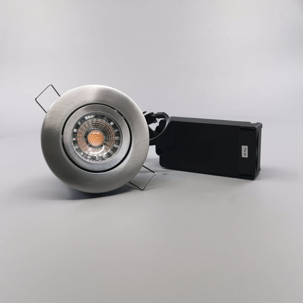 LED spot m. 6W 35° - rund børstet 33mm Type: 3502